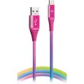 Bytech Bytech BYCPCA161AC 3.5 ft. Fabric USB Type C Charge & Sync Cable; Rainbow BYCPCA161AC